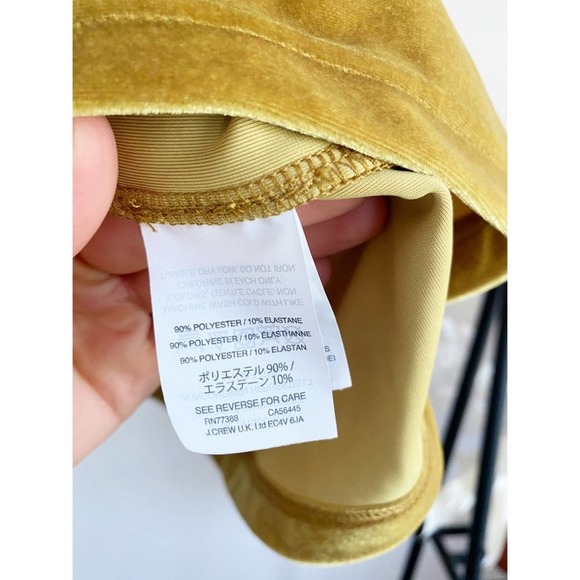 Madewell Gold Velvet Mockneck Tee Short Sleeves Top Size XS - Picture 9 of 9